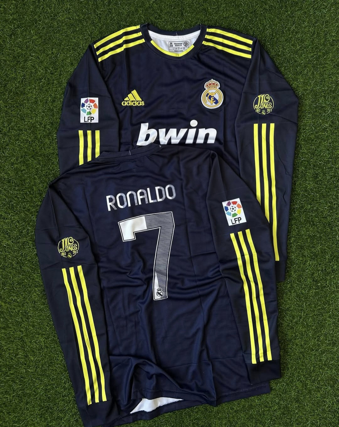 REAL MADRID 2012-13 AWAY KIT, FULL SLEEVE EMBROIDERY
