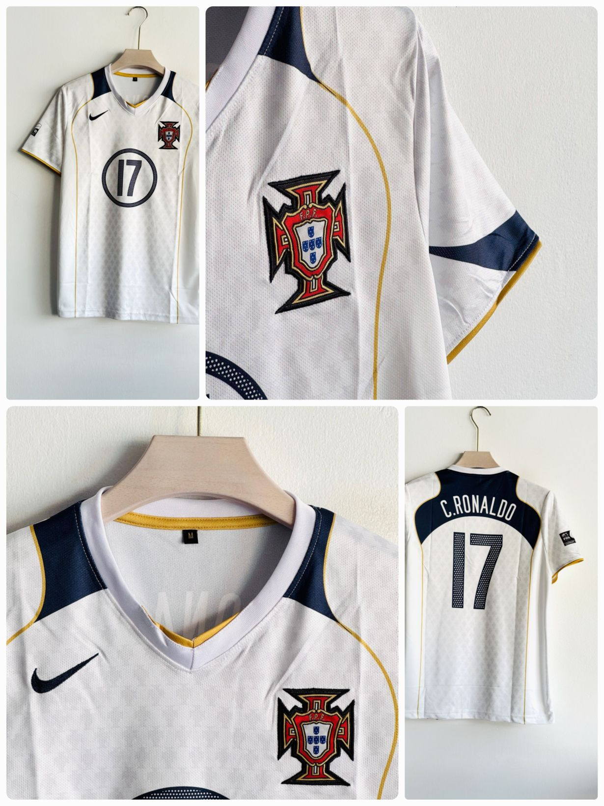 PORTUGAL RETRO 2004 AWAY C.RONALDO (EMBROIDERY LOGOS)