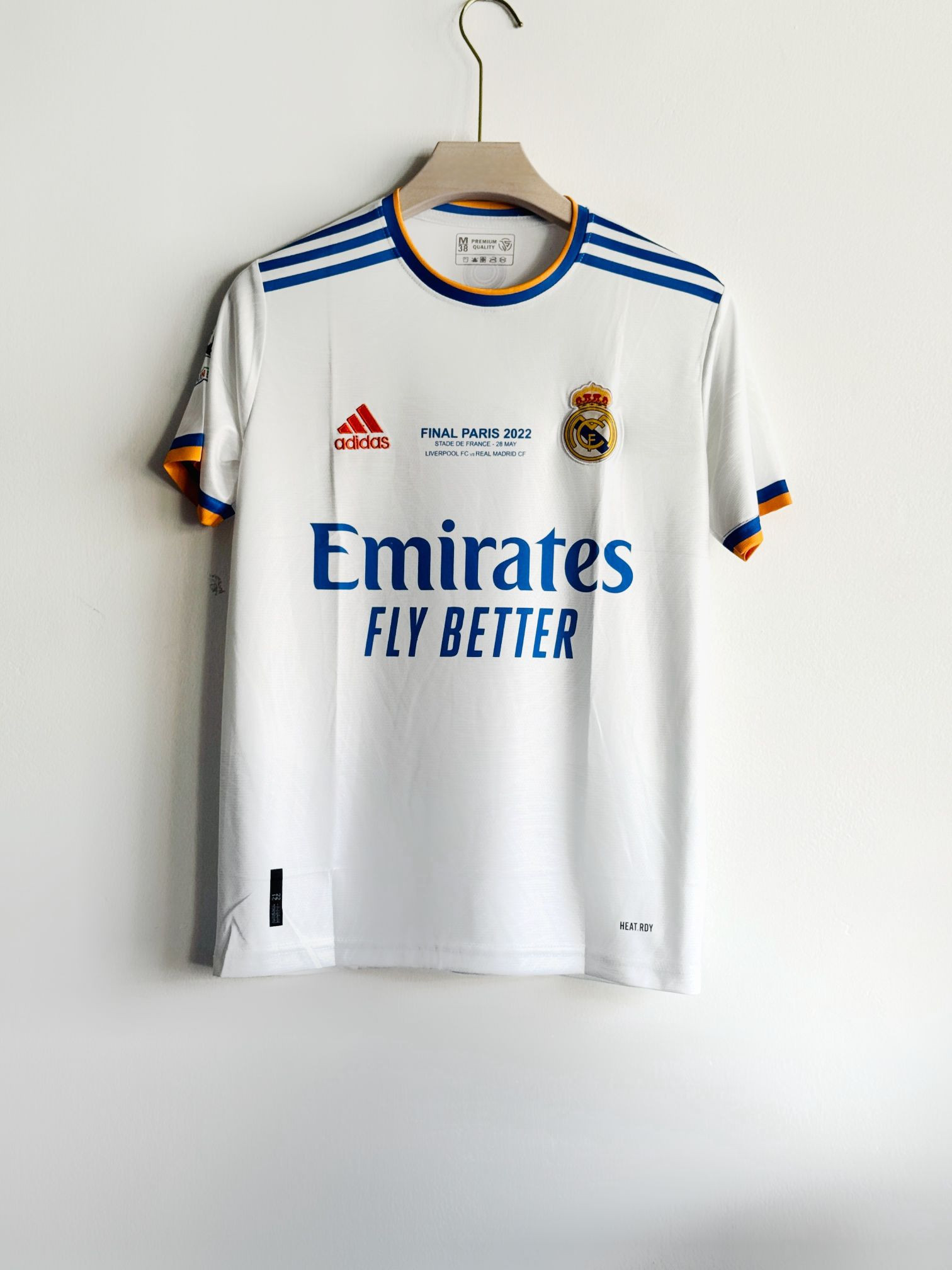 REAL MADRID RETRO 2021-22 HOME BENZEMA (EMBROIDERY LOGOS)