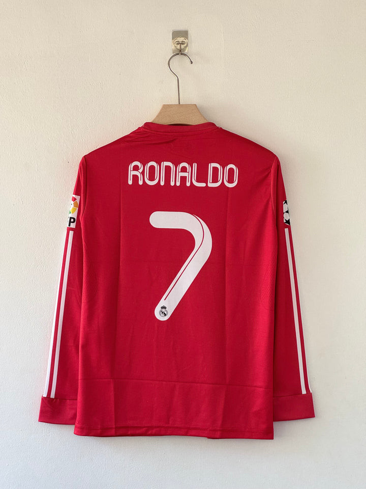 REAL MADRID RETRO 2011-12 FULL SLEEVE CRISTIANO RONALDO (EMBROIDERY LOGOS)