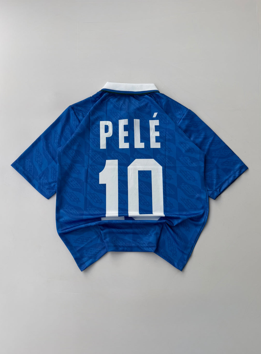 BRAZIL RETRO 1991-93 AWAY KIT FIVE SLEEVE COLLAR PELE (EMBROIDERY LOGOS)