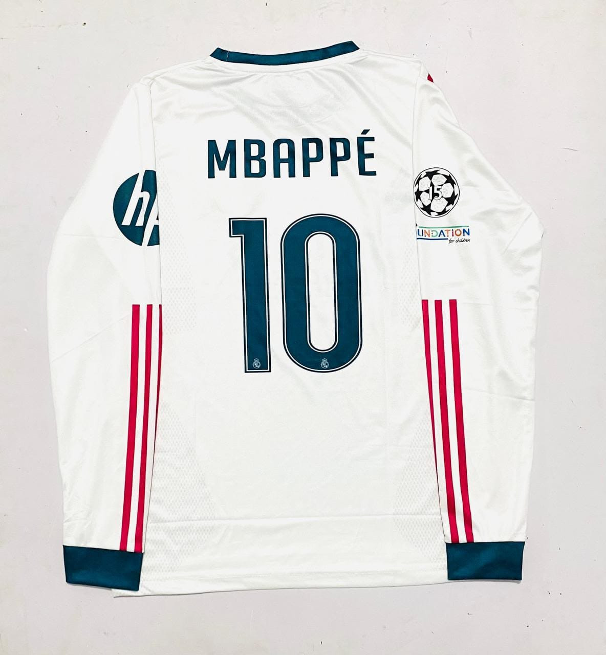 REAL MADRID 2026-27 HOME KIT FULL SLEEVE MBAPPE (EMBROIDERY LOGOS)