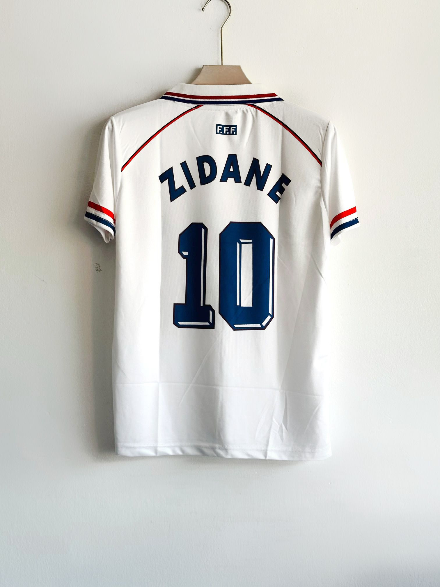FRANCE RETRO 1998 WORLD CUP AWAY KIT COLLAR ZIDANE (EMBROIDERY LOGO)