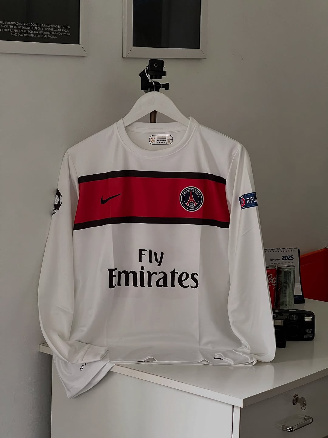 BECKHAM PSG 2012-13 AWAY KIT FULL SLEEVE BECKHAM (EMBROIDERY LOGO)