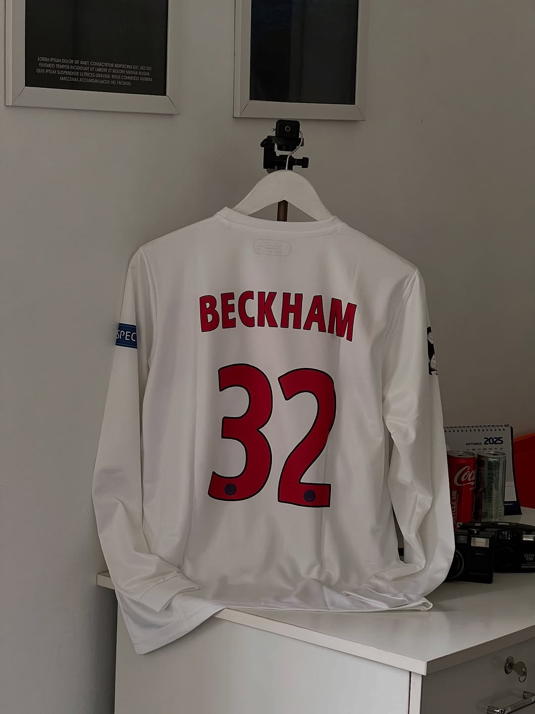 BECKHAM PSG 2012-13 AWAY KIT FULL SLEEVE BECKHAM (EMBROIDERY LOGO)