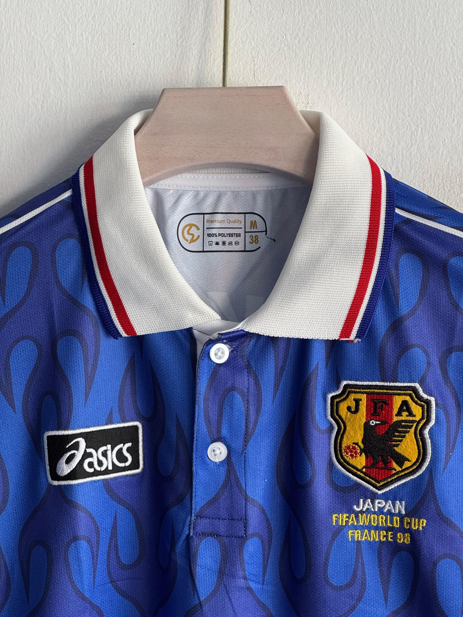 JAPAN RETRO 1998 HOME KIT COLLAR FIVE SLEEVE NAKATA (EMBROIDERY LOGOS)
