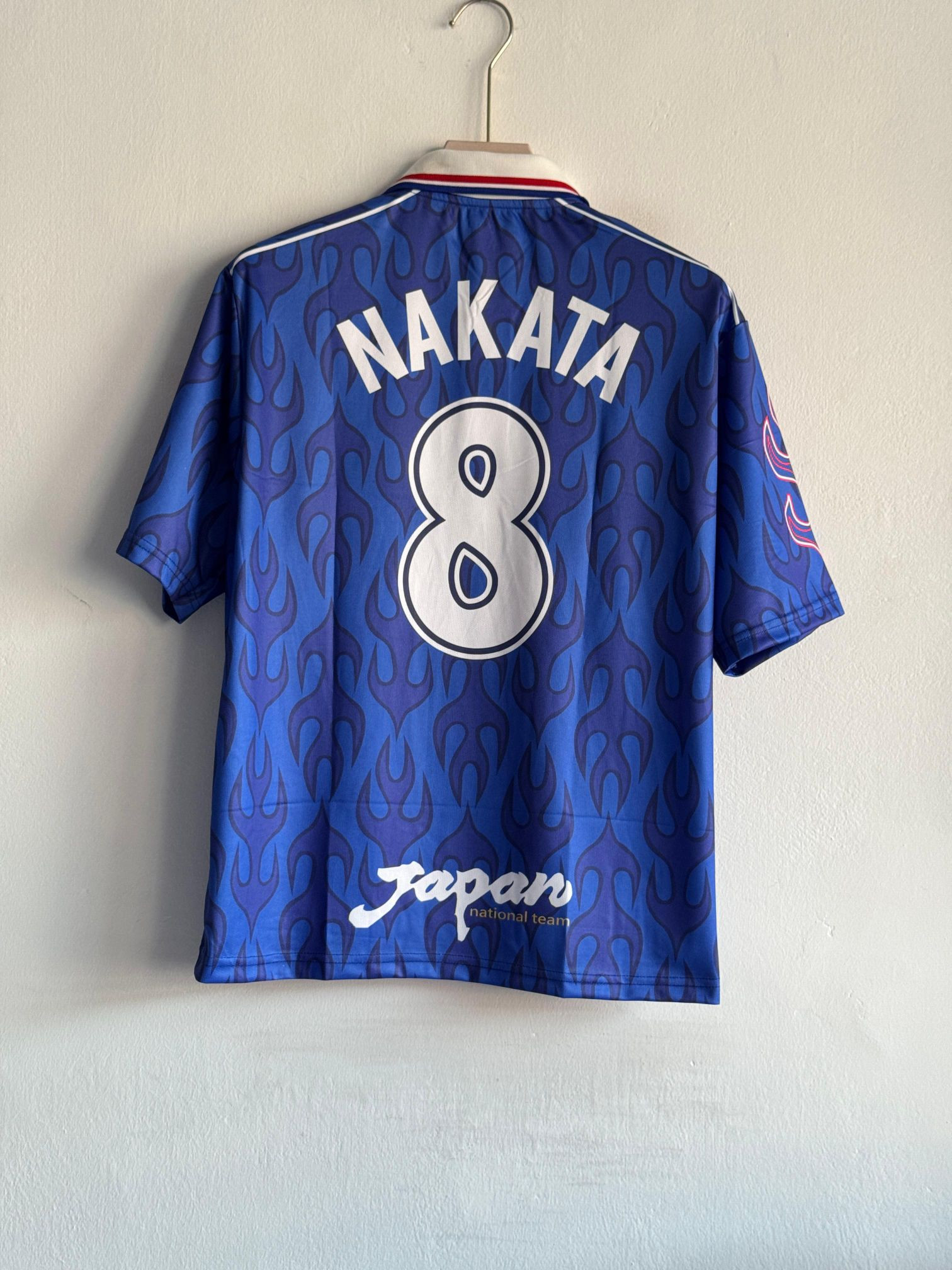 JAPAN RETRO 1998 HOME KIT COLLAR FIVE SLEEVE NAKATA (EMBROIDERY LOGOS)