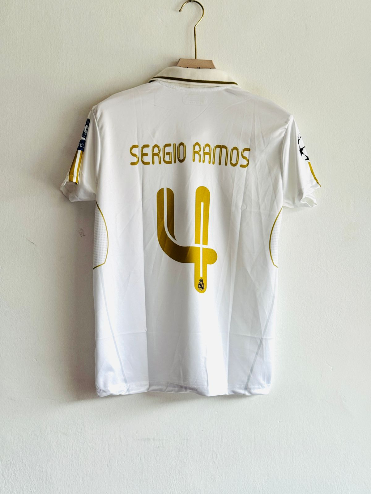 REAL MADRID RETRO 2011-12 HOME KIT COLLAR RAMOS (EMBROIDERY LOGOS)