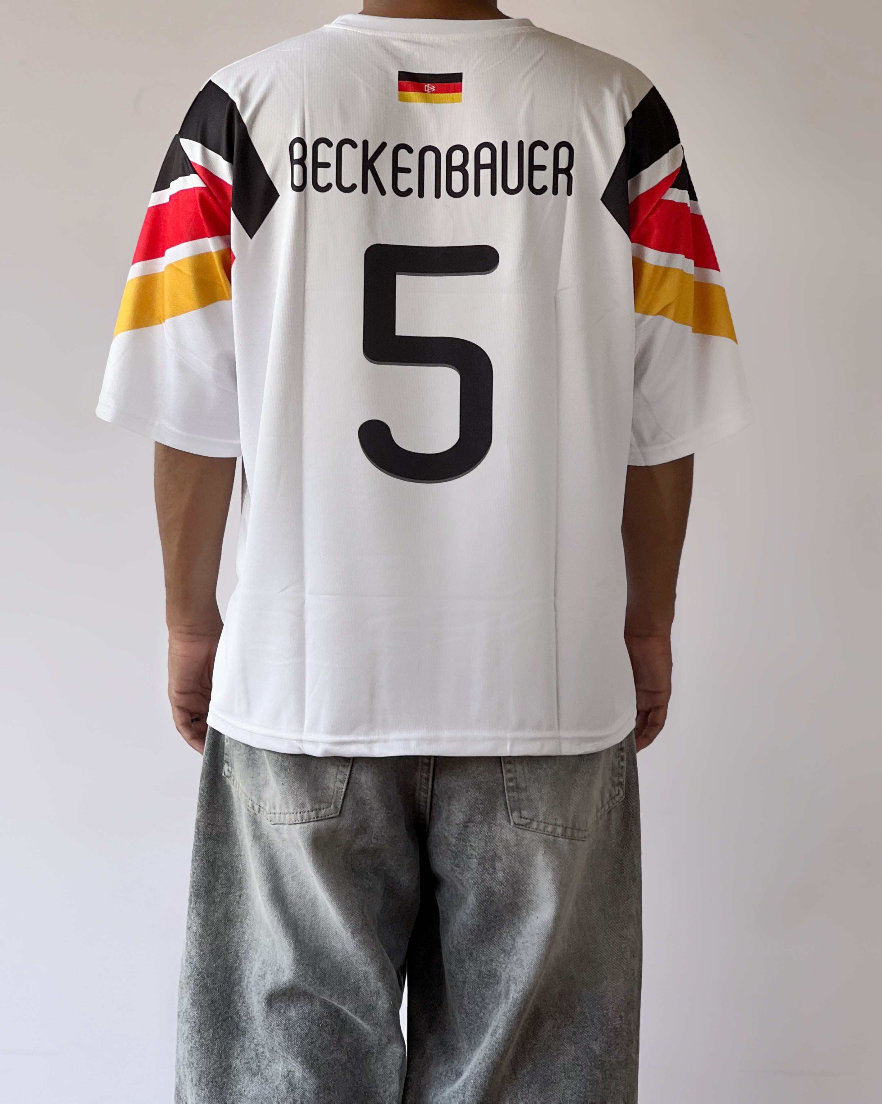 GERMANY RETRO 1996 HOME KIT FIVE SLEEVE BECKENBAUER 