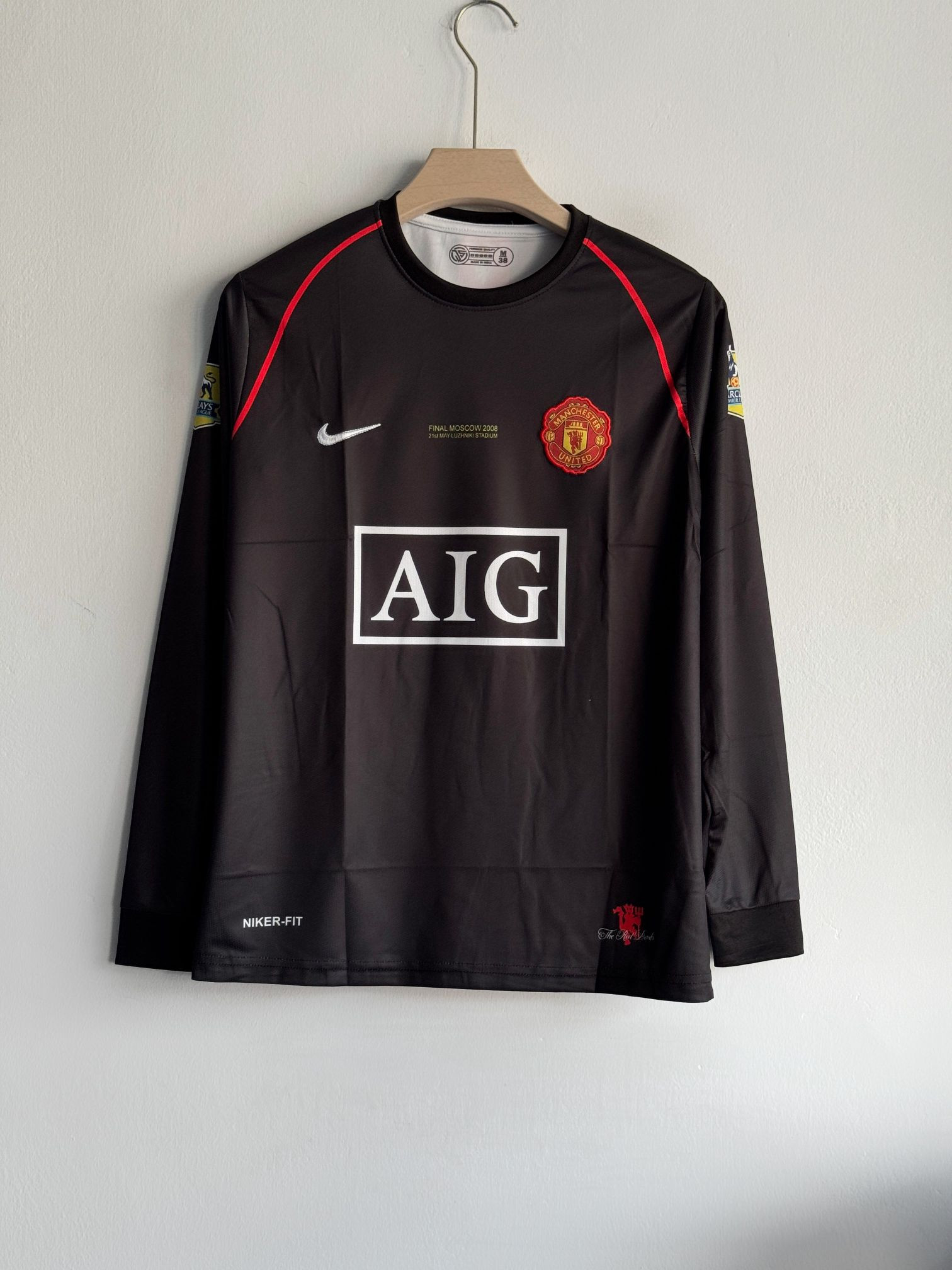 MANCHESTER UNITED RETRO 2007-08 AWAY RONALDO FULL SLEEVE (EMBROIDERY LOGOS)