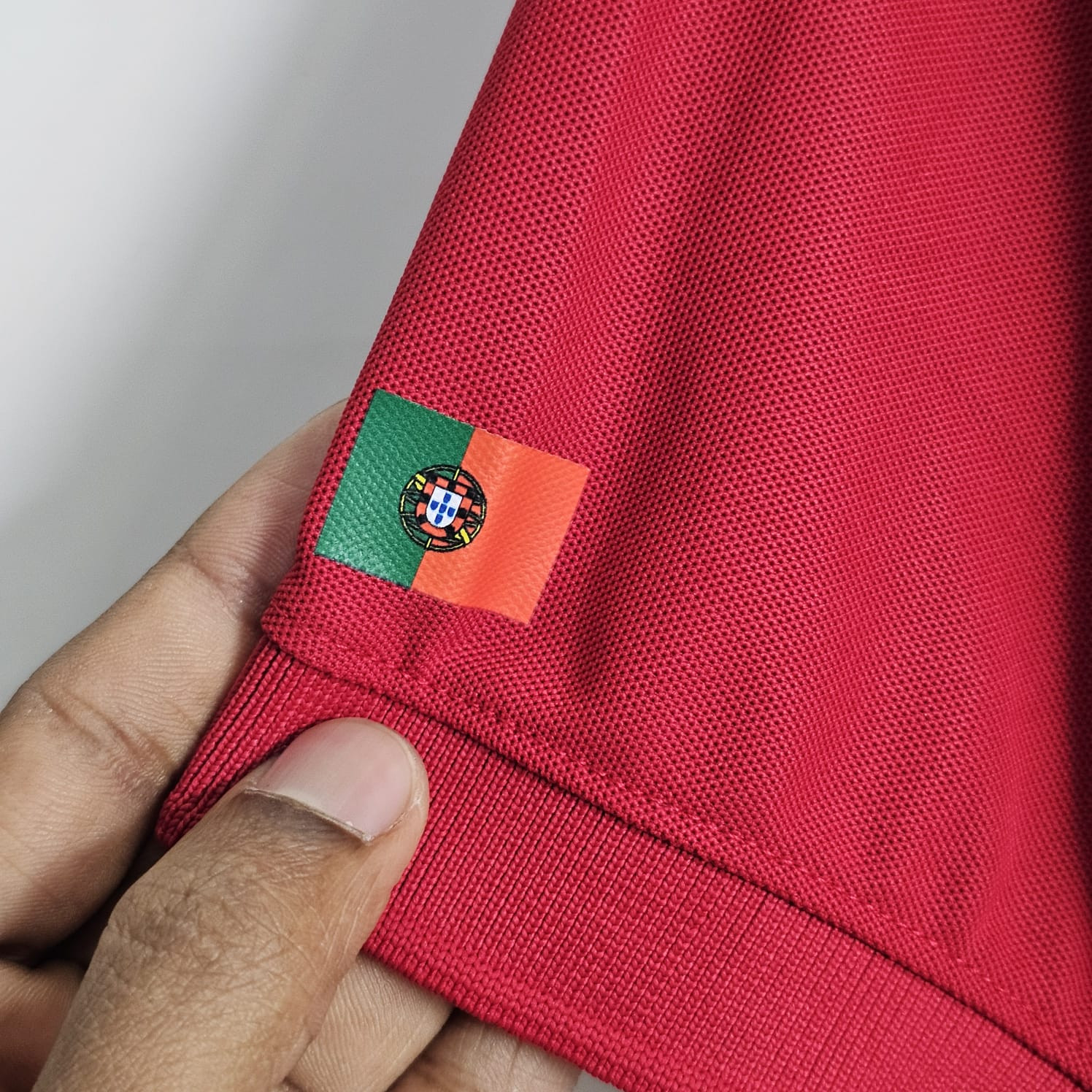 PORTUGAL POLO T SHIRT RED (PREMIUM EMBROIDERY LOGOS)