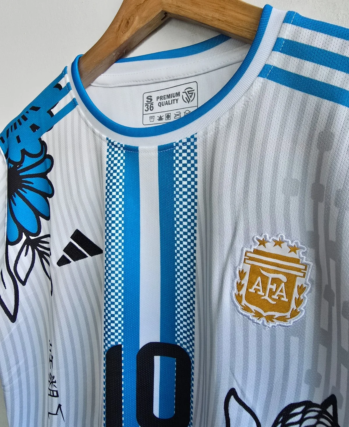 ARGENTINA DRAGON WHITE MESSI (EMBROIDERY LOGOS)
