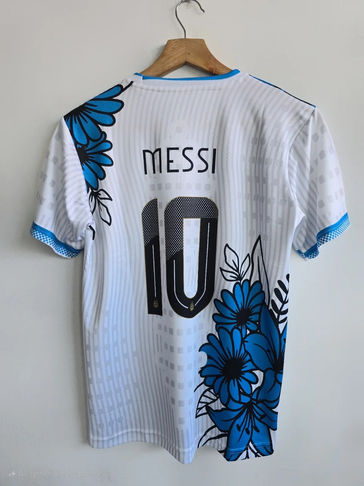 ARGENTINA DRAGON WHITE MESSI (EMBROIDERY LOGOS)