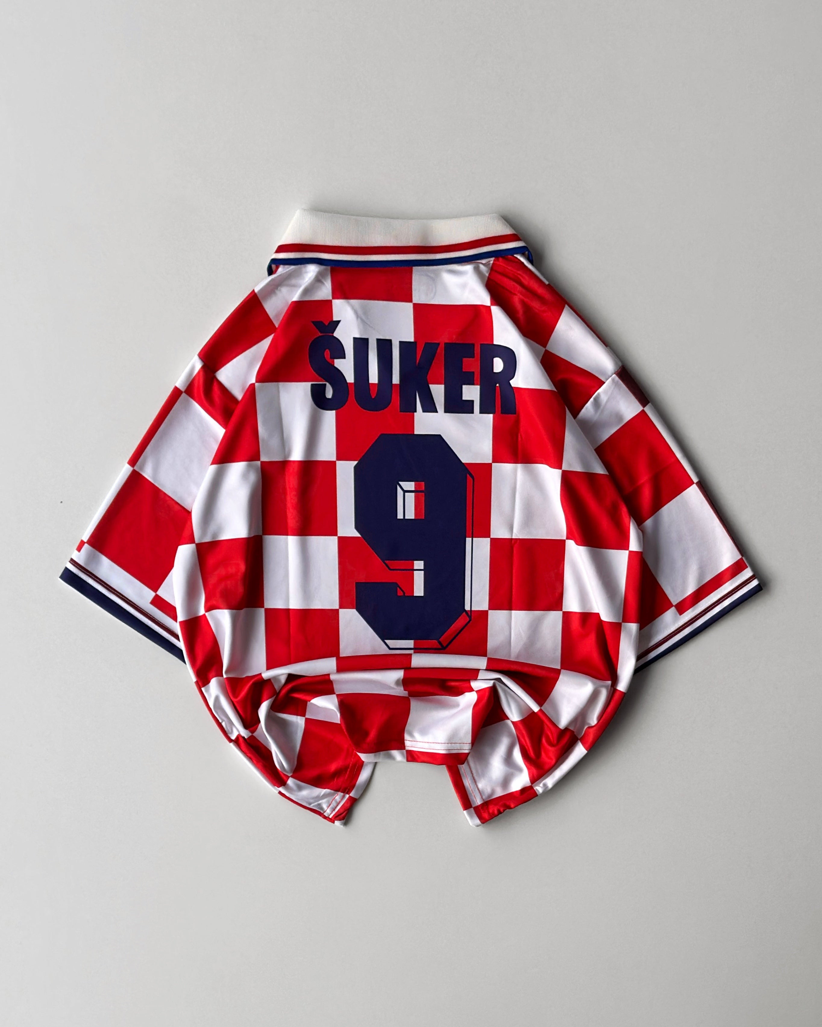 CROATIA RETRO FIVE SLEEVE COLLAR KIT SUKER (EMBROIDERY LOGOS)