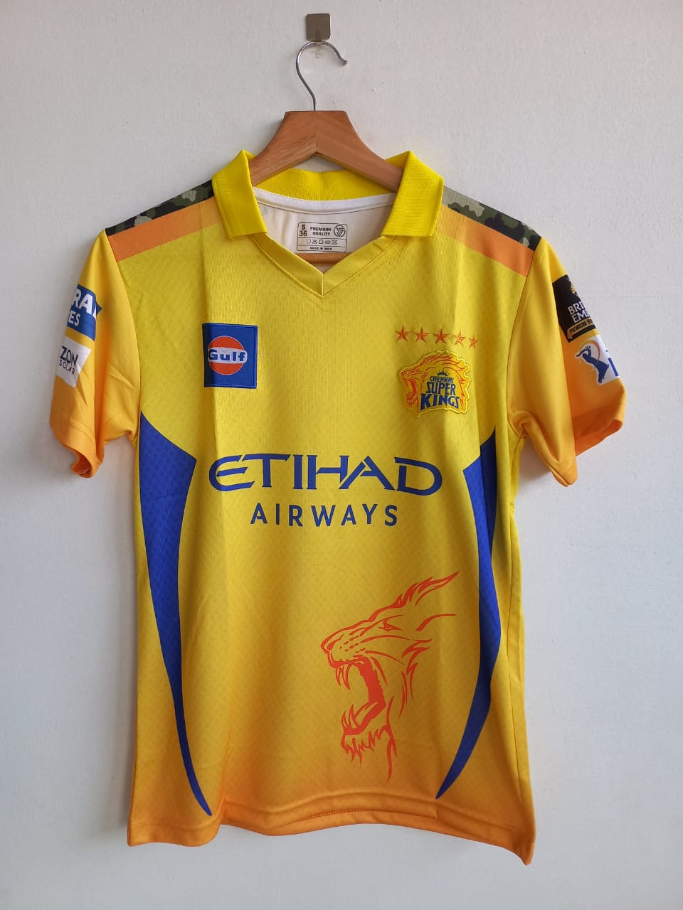 IPL CHENNAI SUPER KINGS DHONI ( EMBROIDERY LOGOS)
