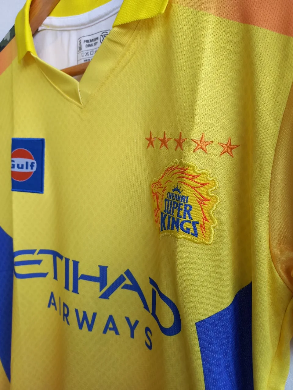 IPL CHENNAI SUPER KINGS DHONI ( EMBROIDERY LOGOS)