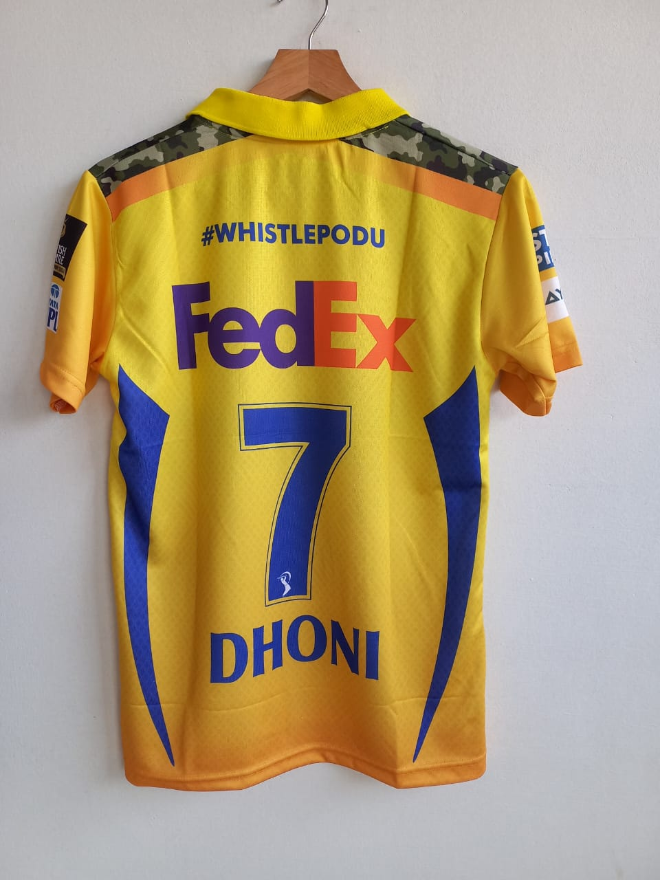 IPL CHENNAI SUPER KINGS DHONI ( EMBROIDERY LOGOS)