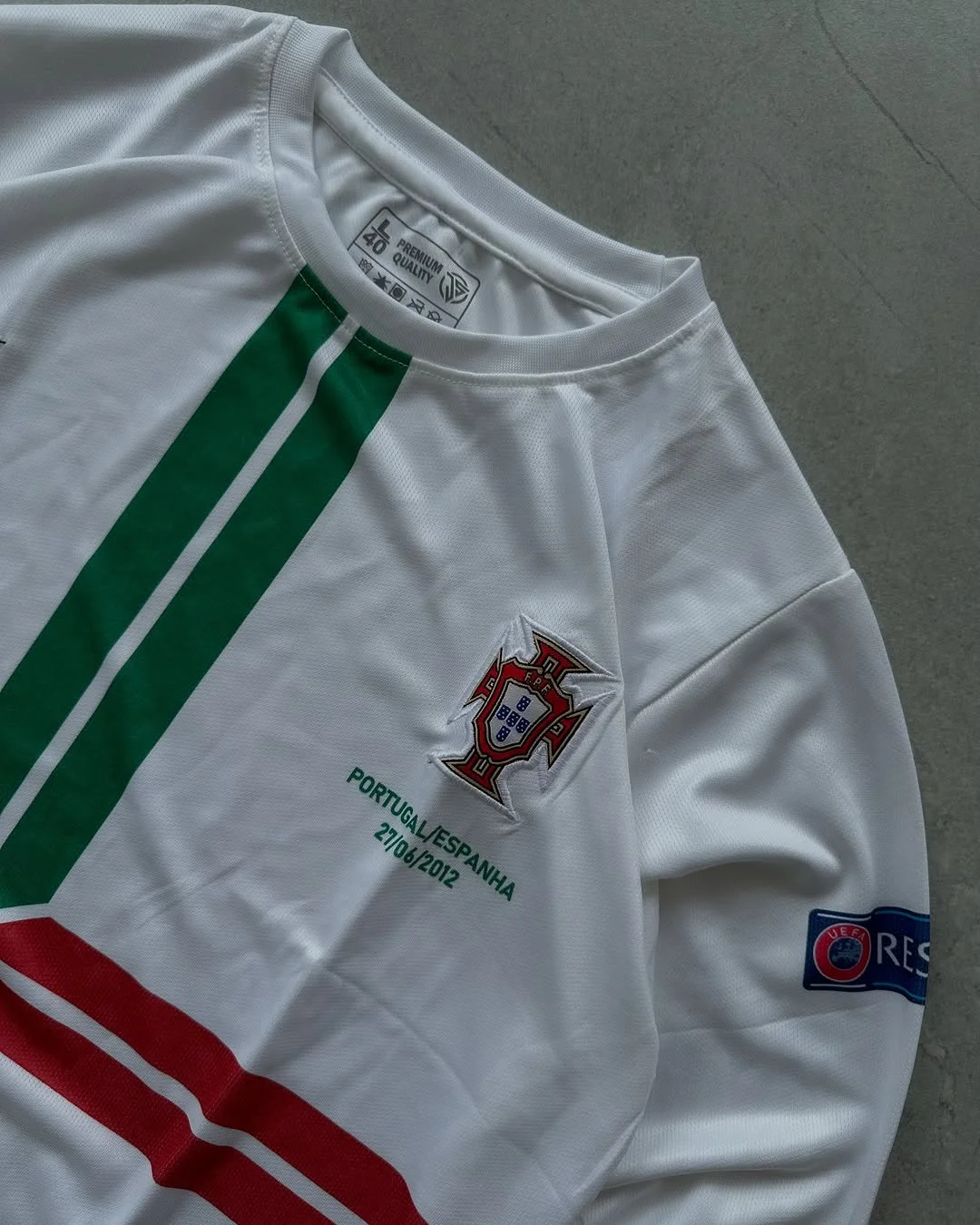 PORTUGAL RETRO 2012 AWAY KIT FULL SLEEVE RONALDO (EMBROIDERY LOGOS)