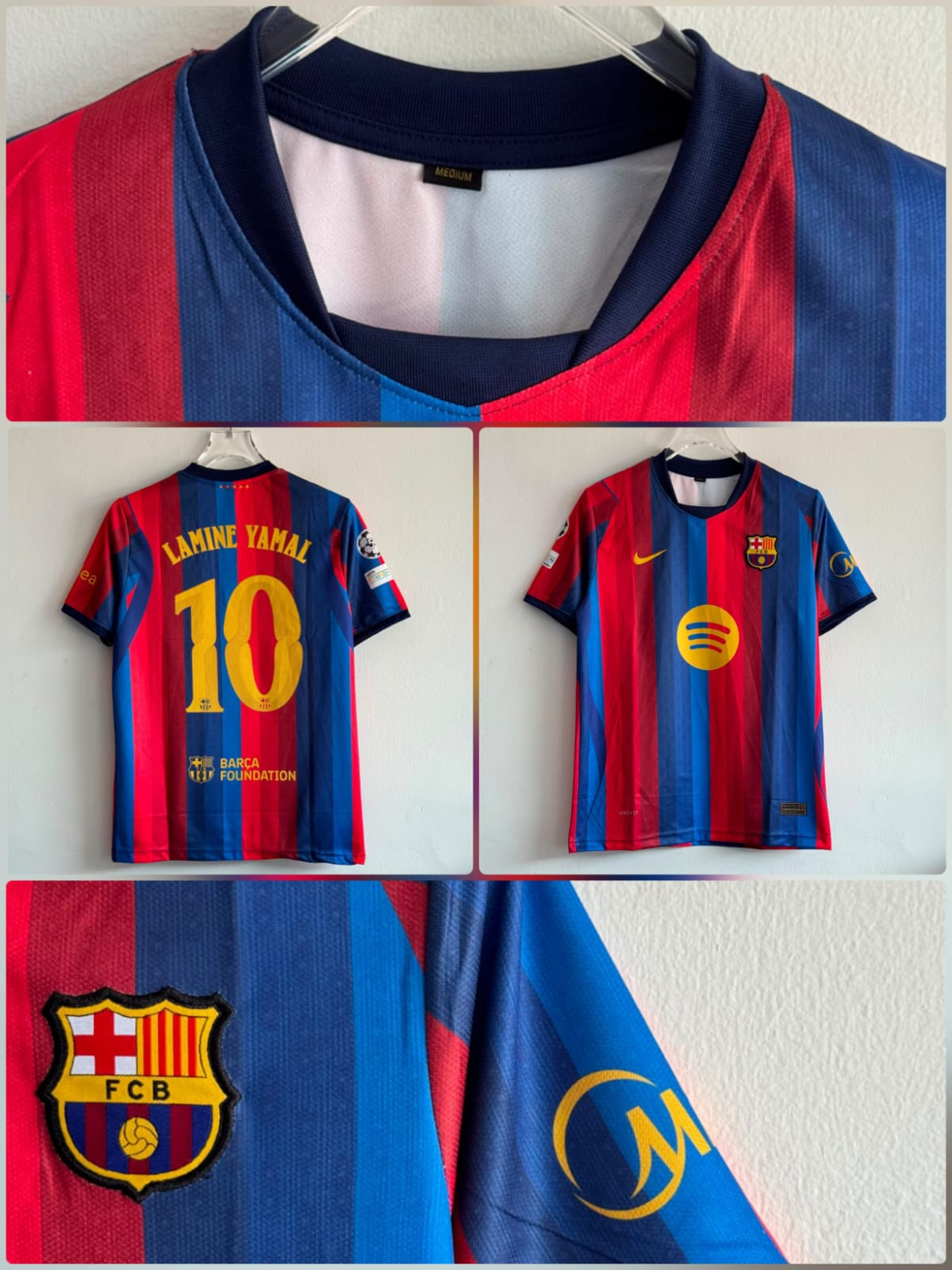 BARCELONA 2026-27 HOME KIT YAMAL (PREMIUM EMBROIDERY LOGOS)