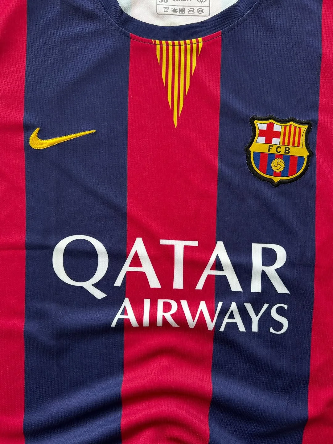 BARCELONA RETRO 2014-15 HOME MESSI (EMBROIDERY LOGOS)