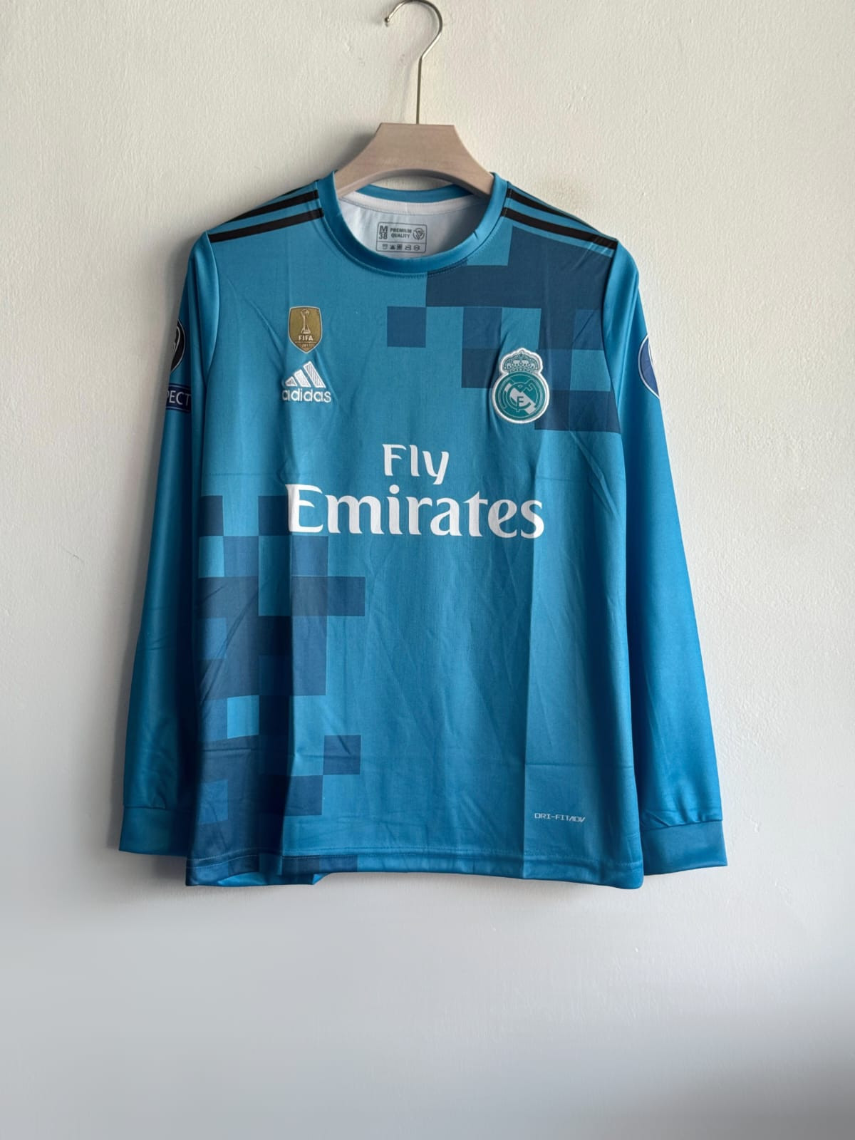 REAL MADRID RETRO 2017-18 THIRD KIT FULL SLEEVE RONALDO (EMBROIDERY LOGOS)