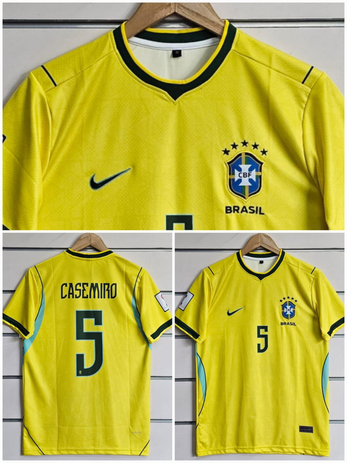 BRAZIL 2026 WORLD CUP HOME KIT CASEMIRO (EMBROIDERY LOGOS)