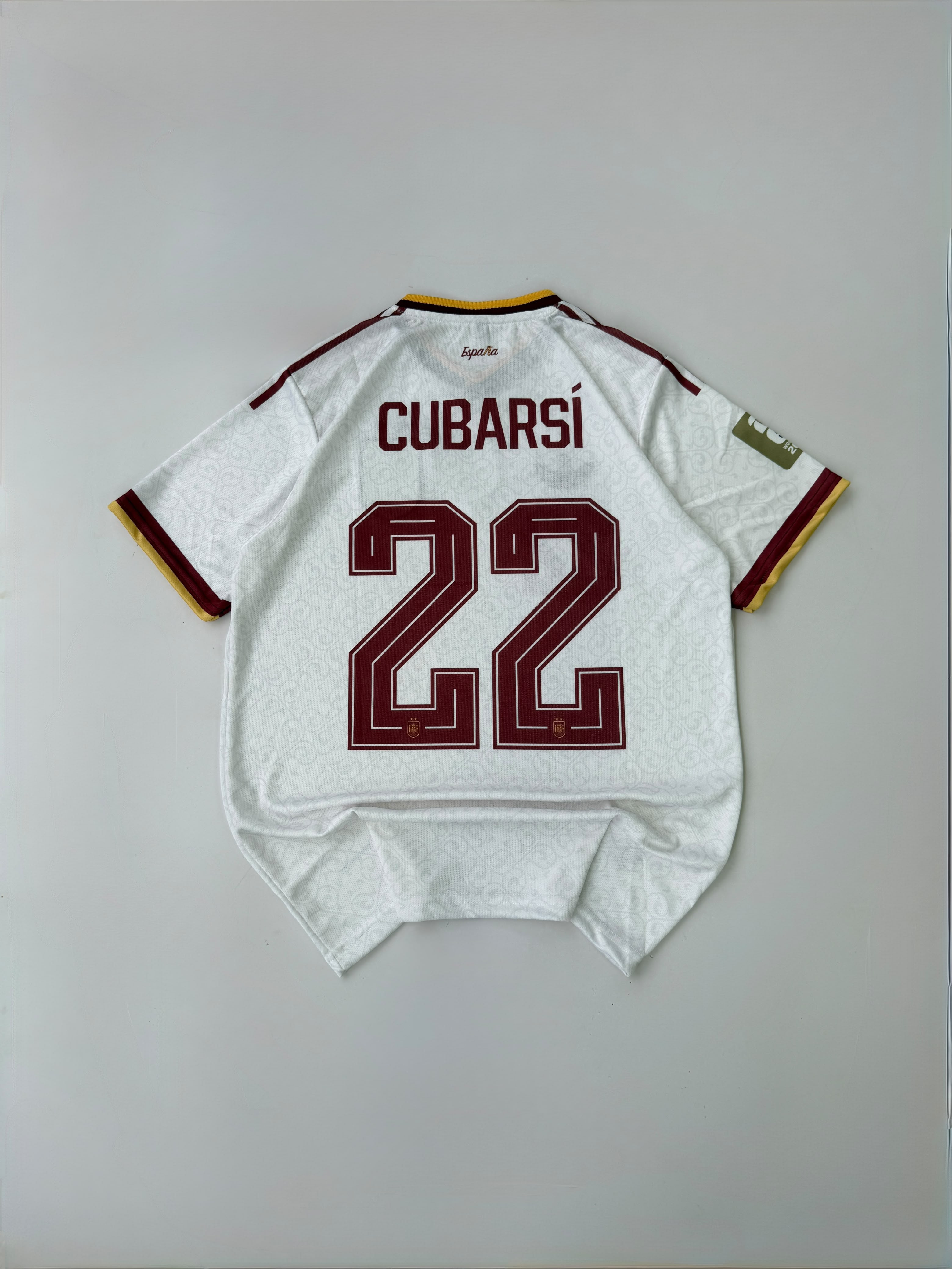 SPAIN 2026 WORLD CUP AWAY KIT CUBARSI (PREMIUM EMBROIDERY LOGOS)