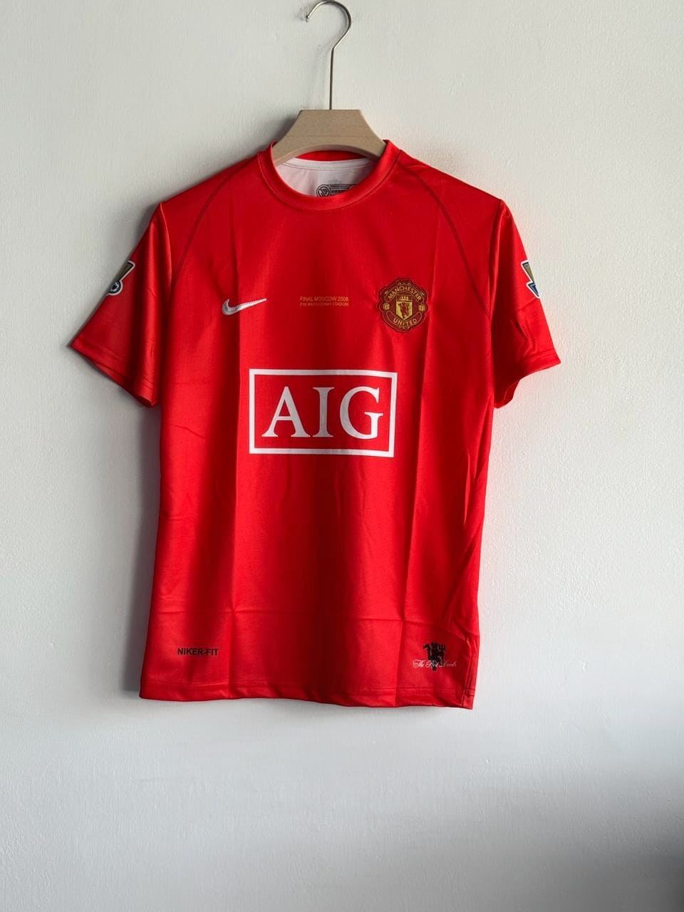 MANCHESTER UNITED RETRO 2007-08 HOME KIT RONALDO (EMBROIDERY LOGOS)