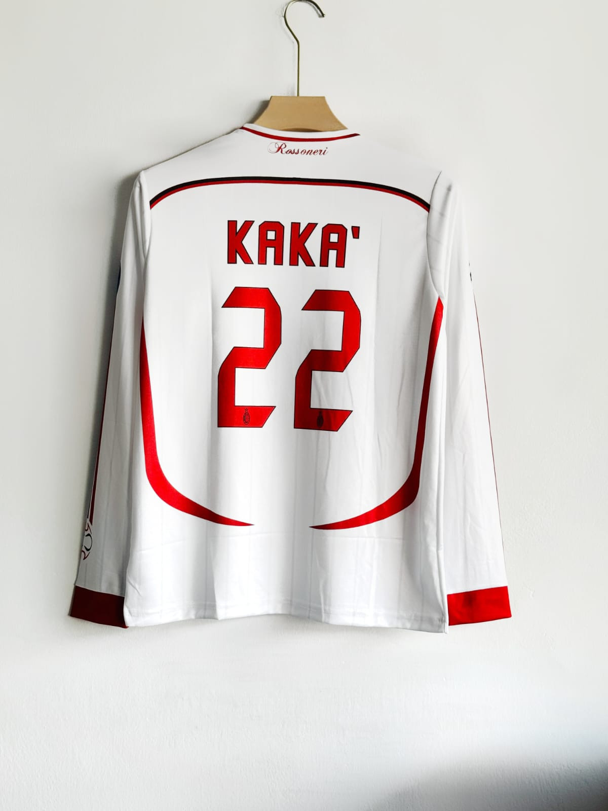 AC MILAN RETRO 2006-07 AWAY KIT FULL SLEEVE KAKA (EMBROIDERY LOGO ...