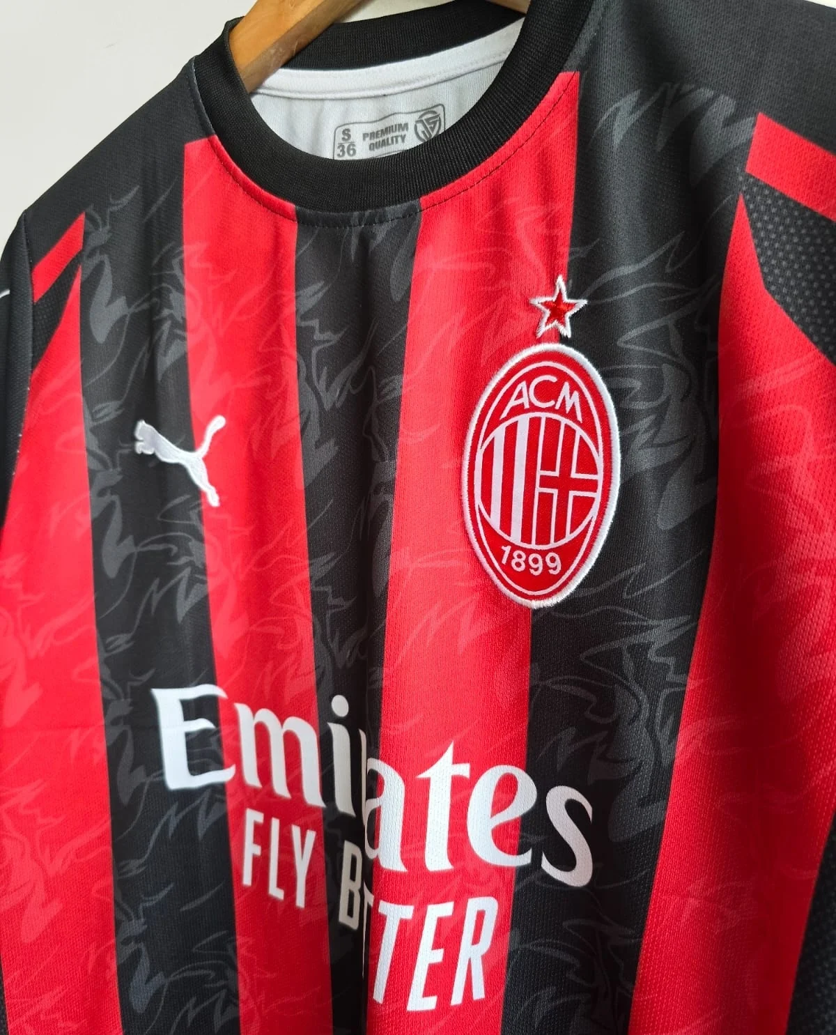AC MILAN 2025-26 HOME KIT PULISIC (EMBROIDERY LOGO)