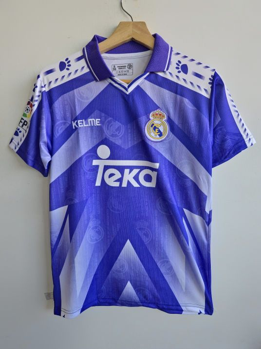 REAL MADRID RETRO 1996-97 AWAY KIT COLLAR CARLOS (EMBROIDERY LOGOS)