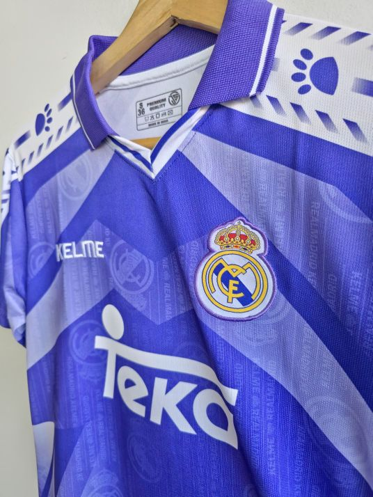REAL MADRID RETRO 1996-97 AWAY KIT COLLAR CARLOS (EMBROIDERY LOGOS)