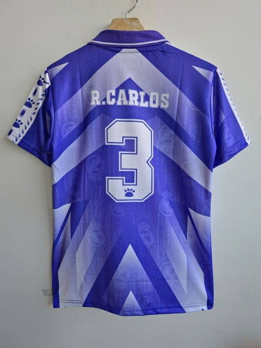 REAL MADRID RETRO 1996-97 AWAY KIT COLLAR CARLOS (EMBROIDERY LOGOS)