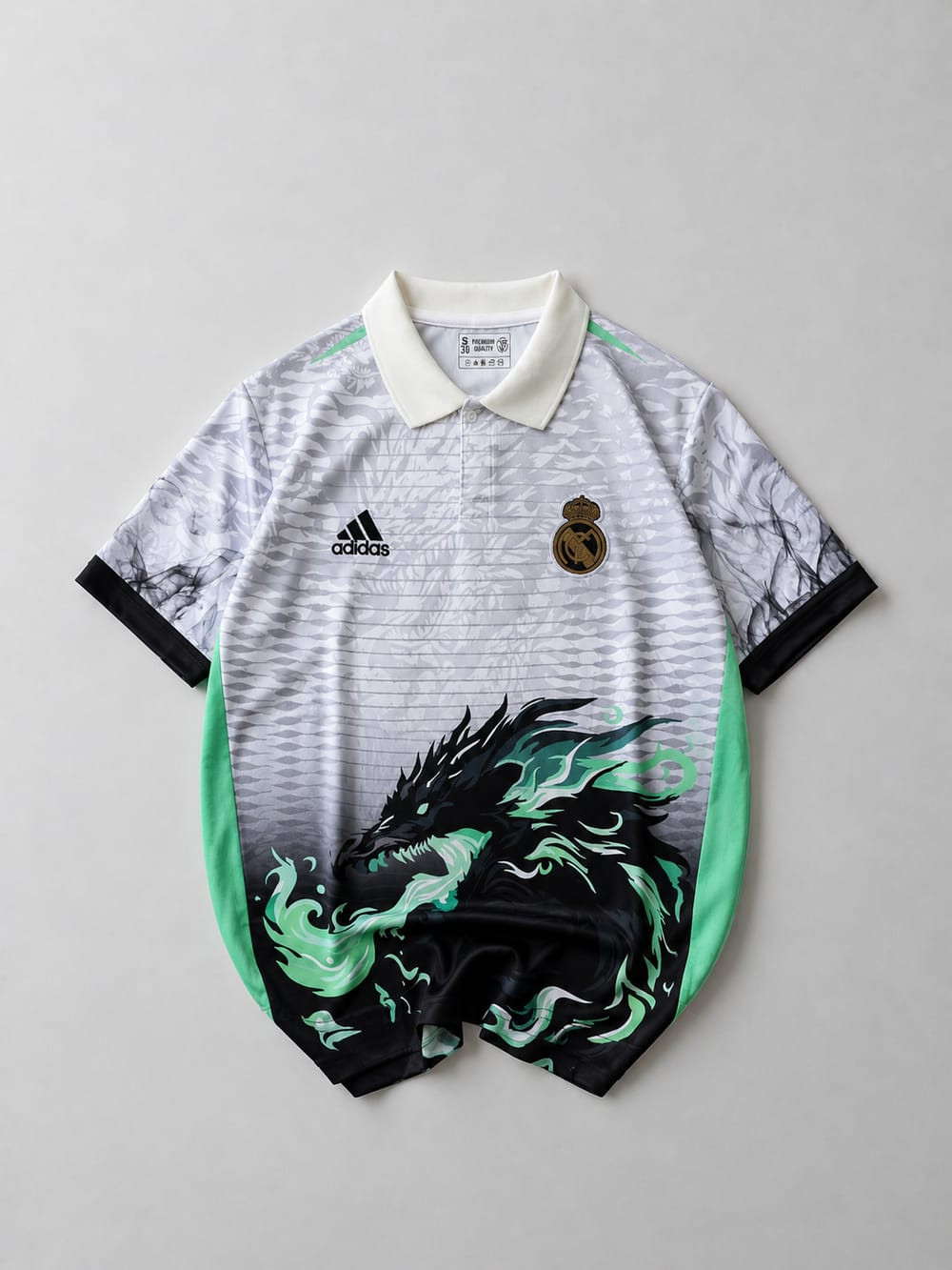REAL MADRID DRAGON SPECIAL EDITION COLLAR GREEN ( EMBROIDERY LOGOS )