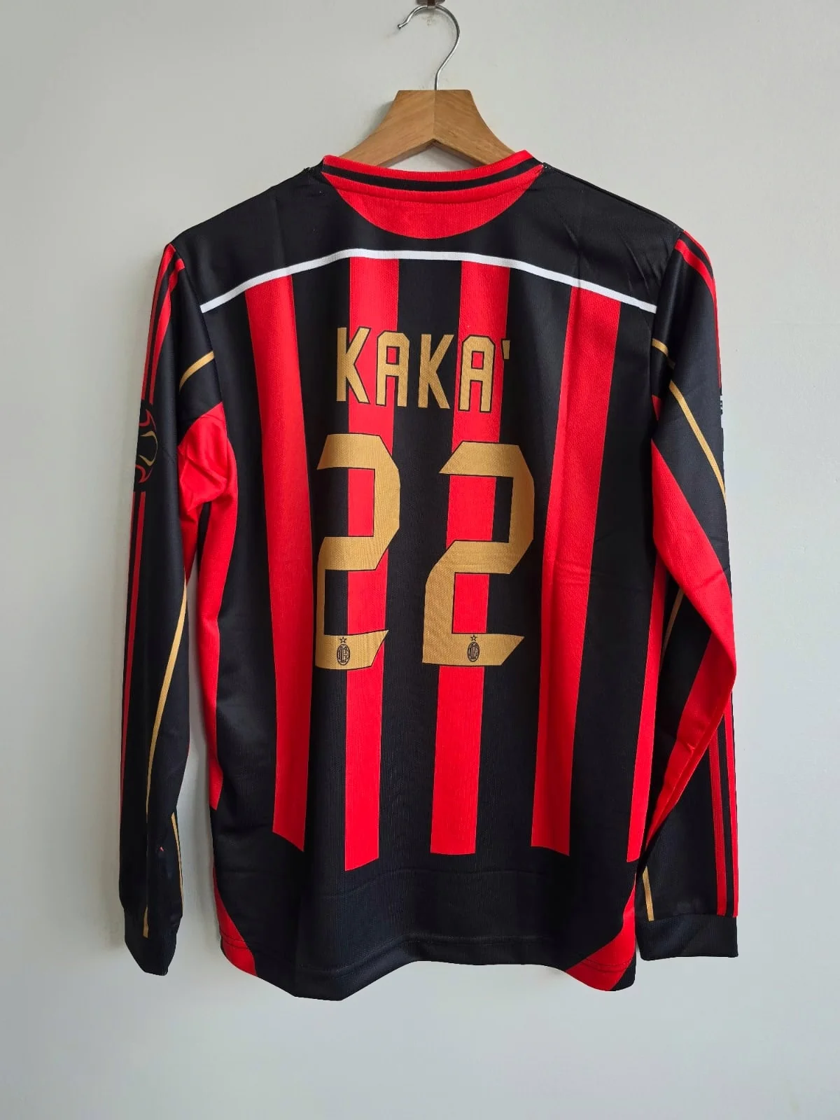 AC MILAN RETRO 2006-07 HOME KIT FULL SLEEVE KAKA (EMBROIDERY LOGO)