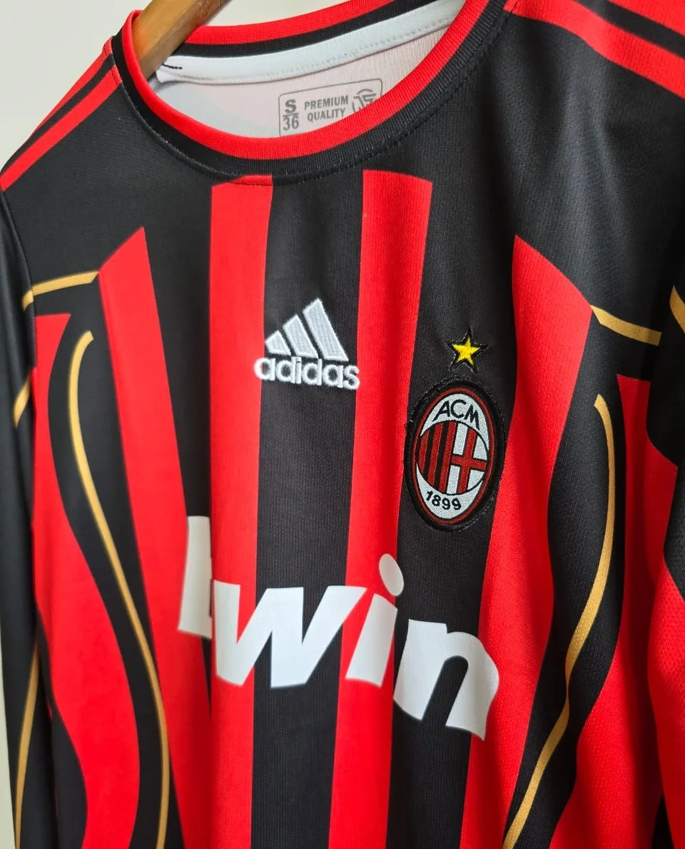 AC MILAN RETRO 2006-07 HOME KIT FULL SLEEVE KAKA (EMBROIDERY LOGO)