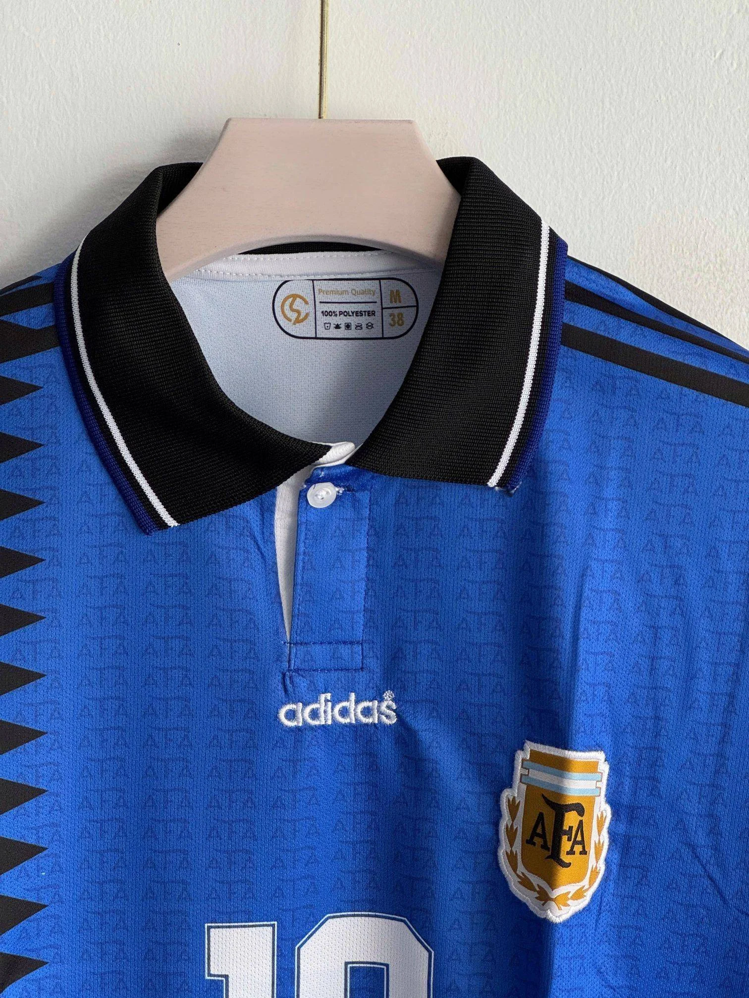 ARGENTINA RETRO 1994 AWAY KIT COLLAR MARADONA (EMBROIDERY LOGOS)