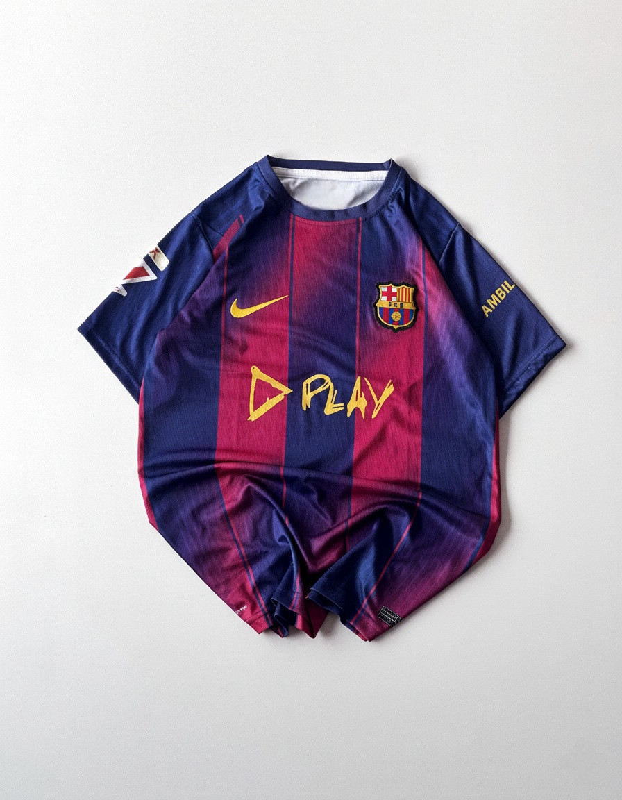 BARCELONA 2025-26 ED SHEERAN SPECIAL EDITION KIT NO NAME (EMBROIDERY LOGOS)