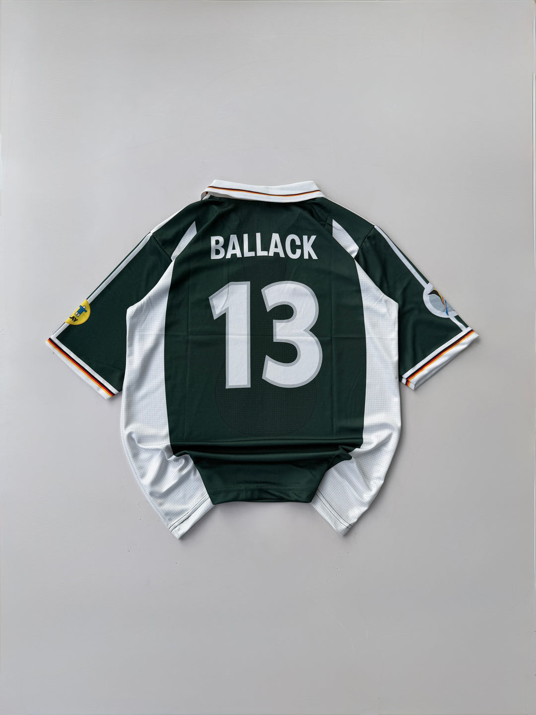 GERMANY RETRO 2000-02 FIVE SLEEVE COLLAR BALLACK (EMBROIDERY LOGOS)