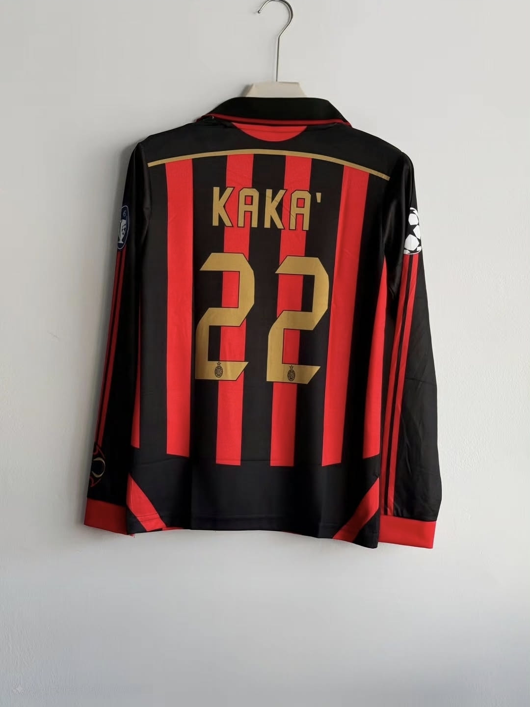 AC MILAN RETRO 2006-07 HOME KIT COLLAR FULL SLEEVE KAKA (EMBROIDERY LOGO)