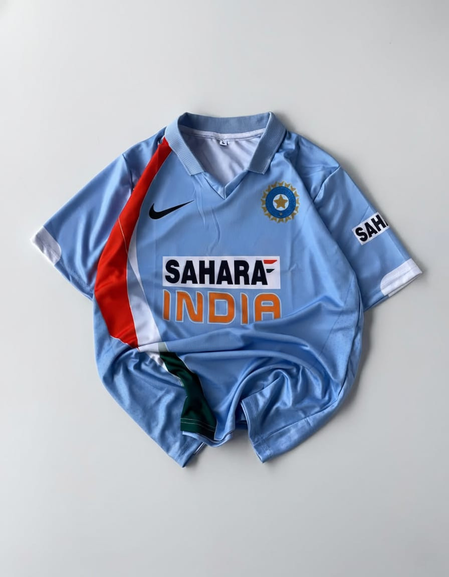 INDIA CRICKET RETRO 2007 ODI KIT COLLAR SACHIN