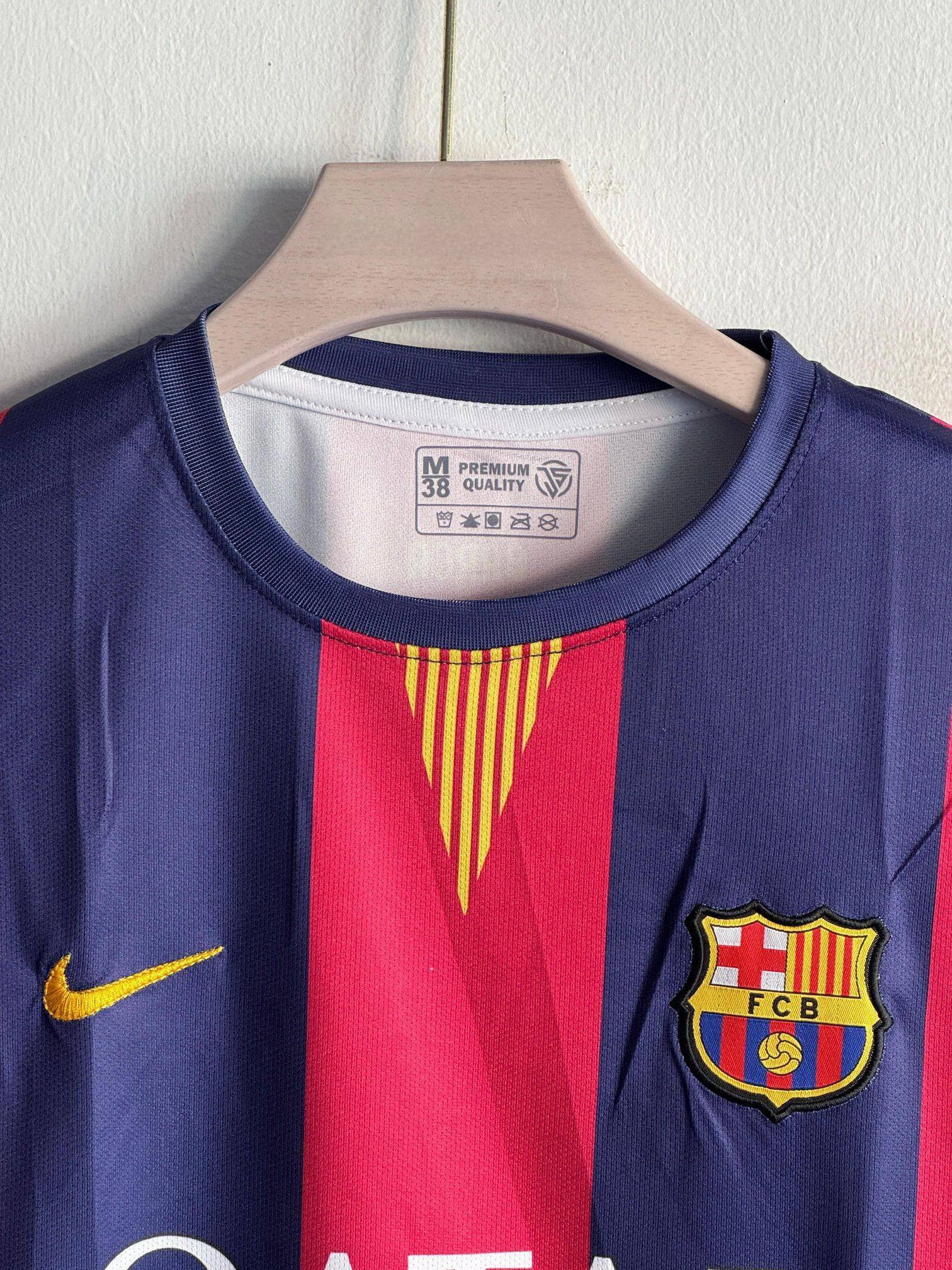 BARCELONA RETRO 2014-15 HOME NEYMAR JR FULL SLEEVE (EMBROIDERY LOGOS)