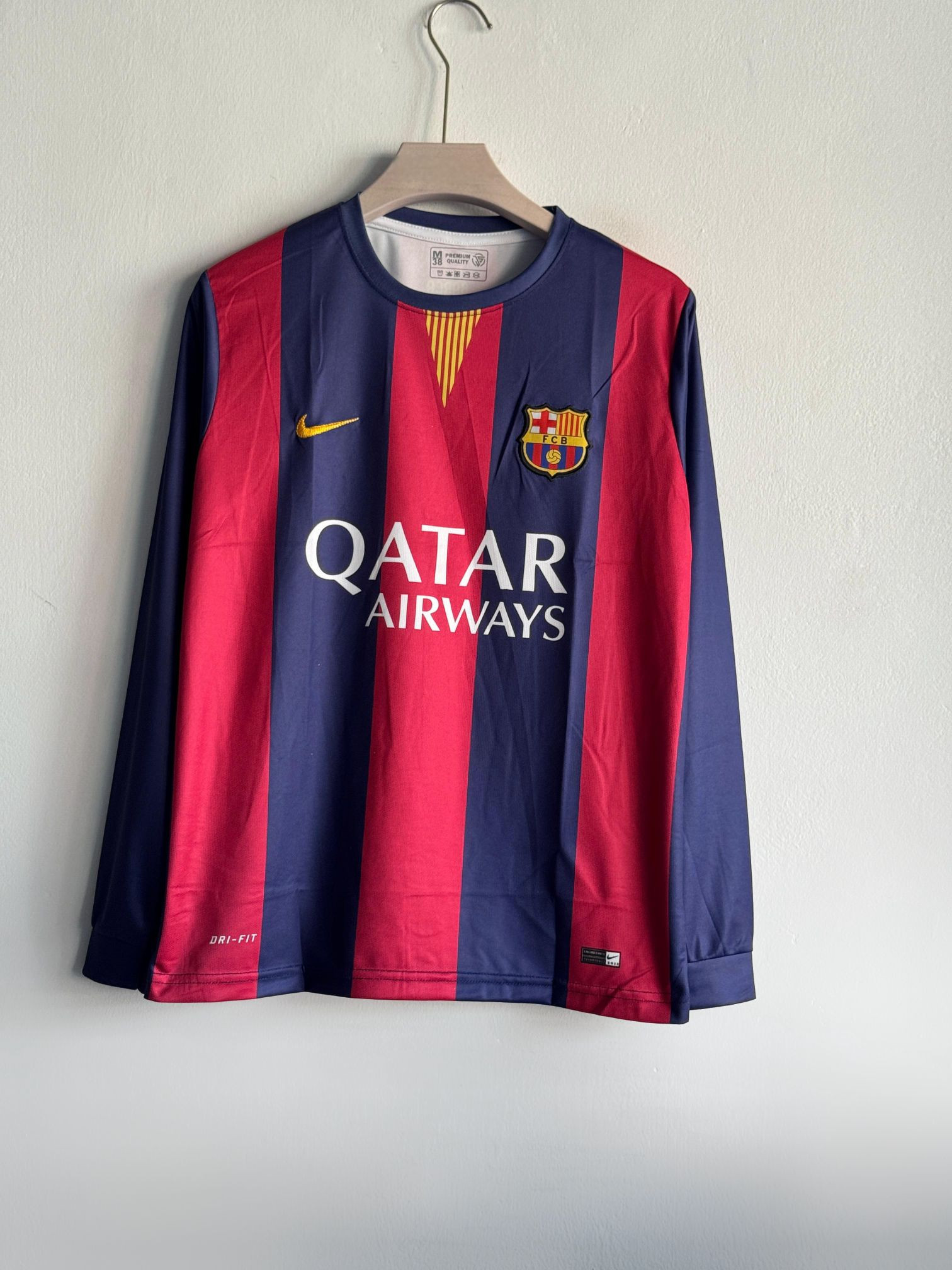 BARCELONA RETRO 2014-15 HOME NEYMAR JR FULL SLEEVE (EMBROIDERY LOGOS)