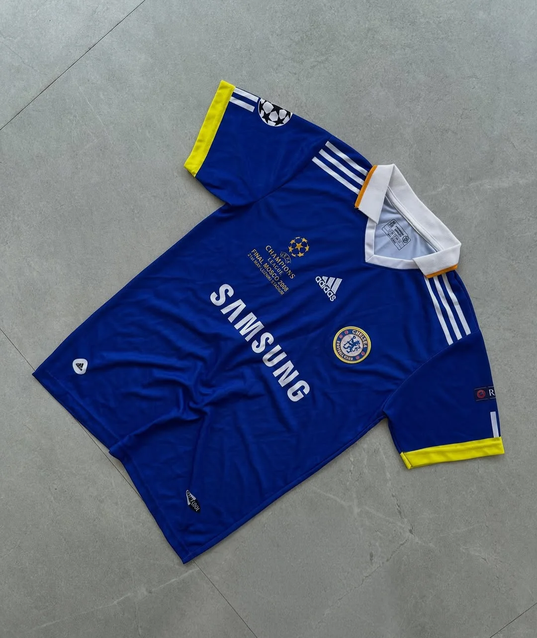 CHELSEA RETRO 2008-09 HOME KIT COLLAR LAMPARD (EMBROIDERY LOGOS)