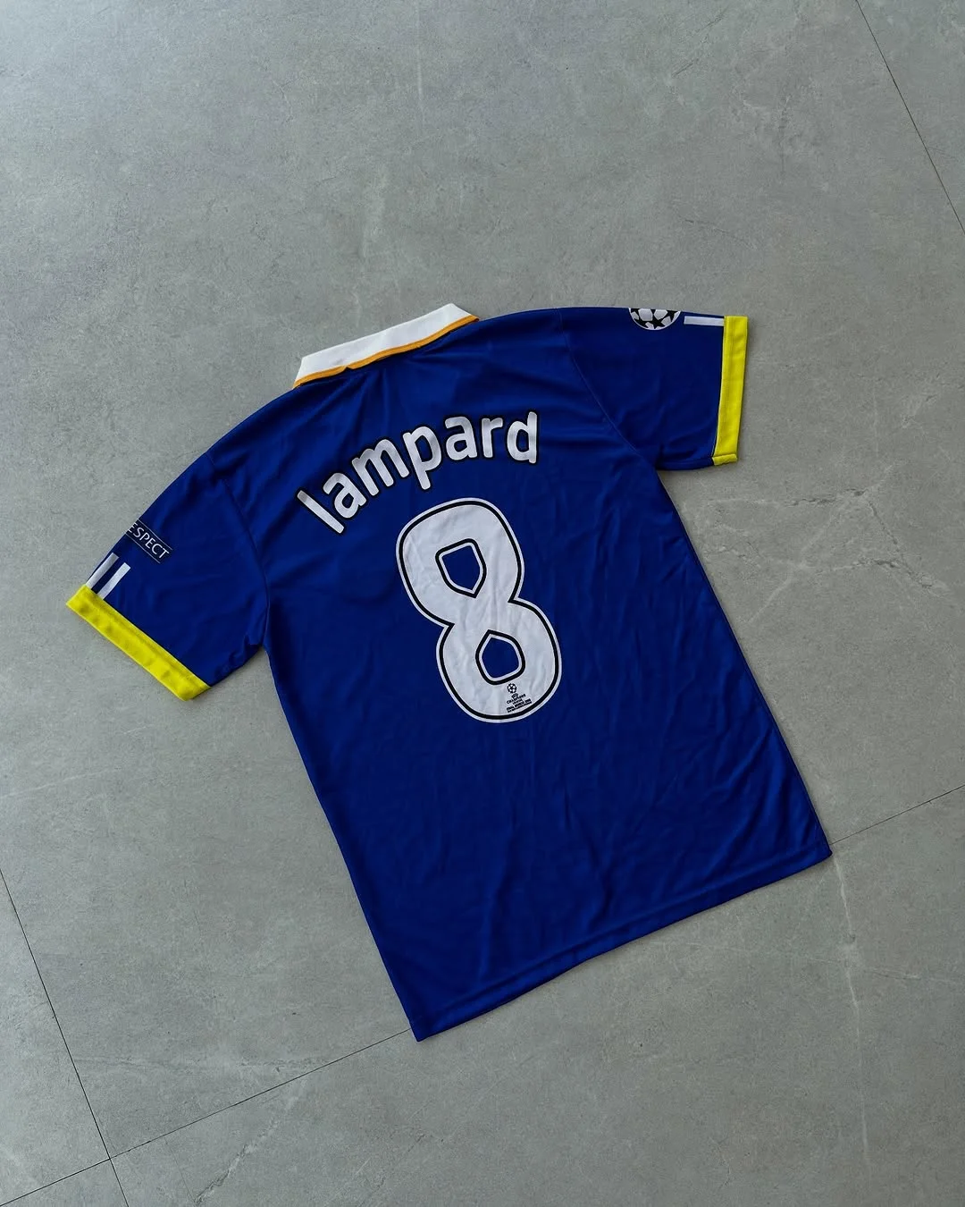 CHELSEA RETRO 2008-09 HOME KIT COLLAR LAMPARD (EMBROIDERY LOGOS)