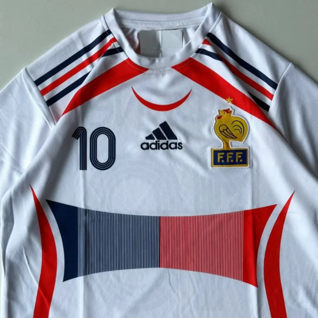 FRANCE RETRO 2006 AWAY KIT ZIDANE (EMBROIDERY LOGO)