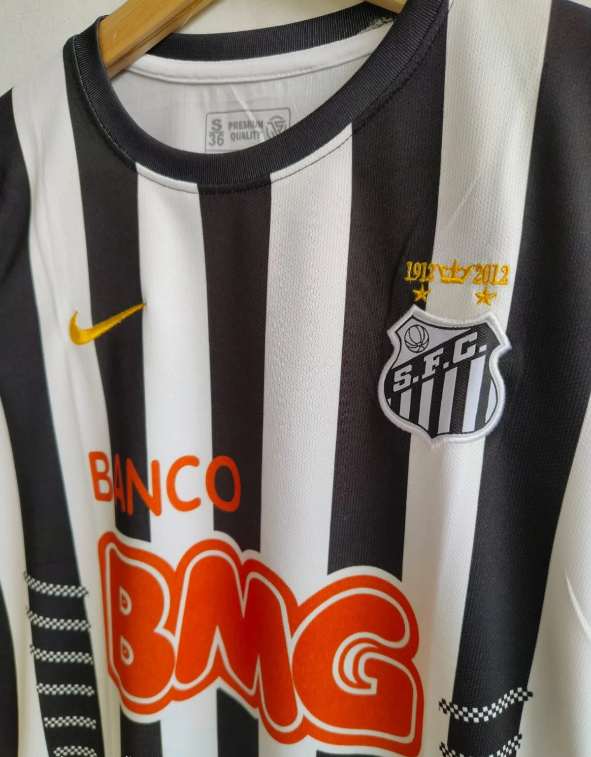 SANTOS RETRO 2012-2013 AWAY NEYMAR ( EMBROIDERY LOGOS)