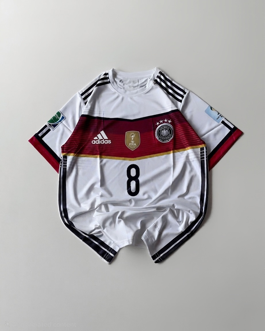 GERMANY RETRO 2014 HOME KIT OZIL (EMBROIDERY LOGOS)