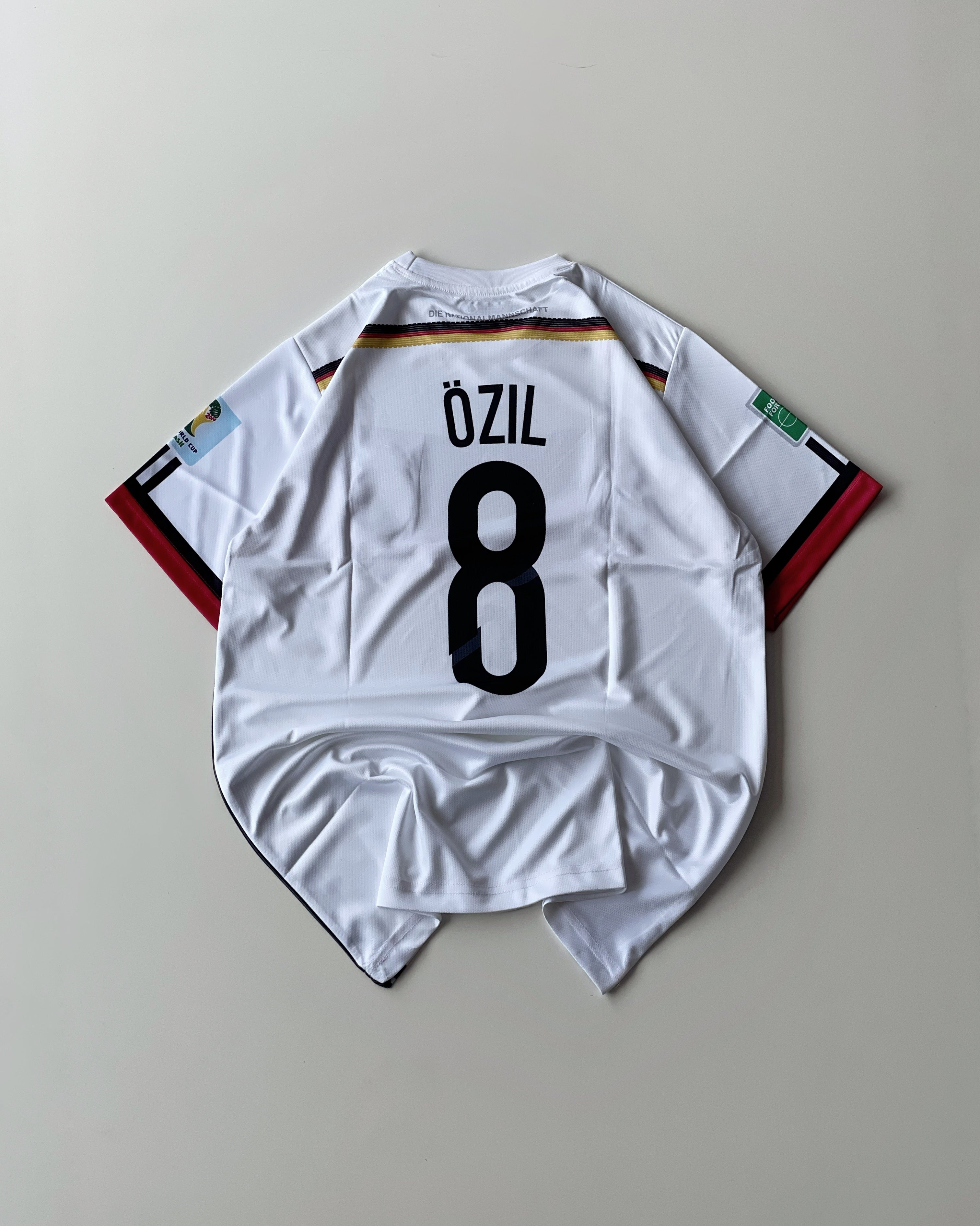 GERMANY RETRO 2014 HOME KIT OZIL (EMBROIDERY LOGOS)