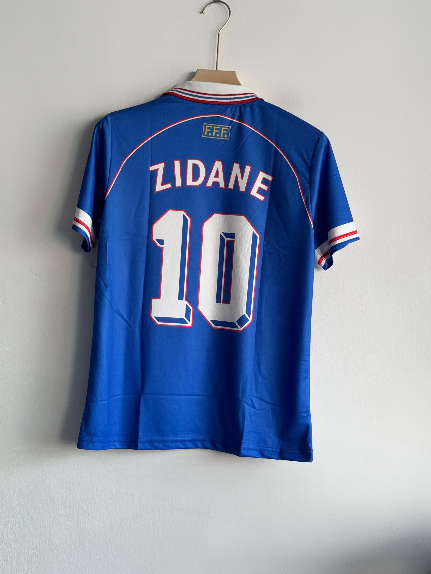 FRANCE RETRO 1998 HOME KIT COLLAR ZIDANE (EMBROIDERY LOGO)